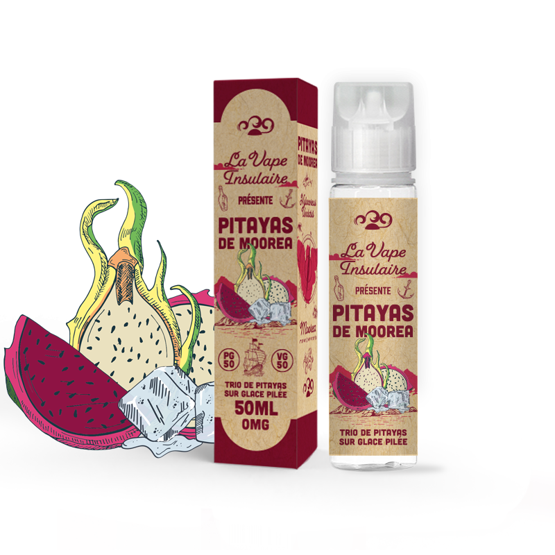 Vape insulaire - Pitayas de moorea - 50/50 - 50 ml